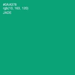 #0AA378 - Jade Color Image