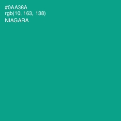 #0AA38A - Niagara Color Image