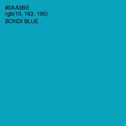 #0AA3BE - Bondi Blue Color Image