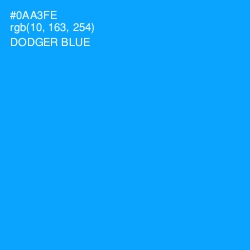 #0AA3FE - Dodger Blue Color Image