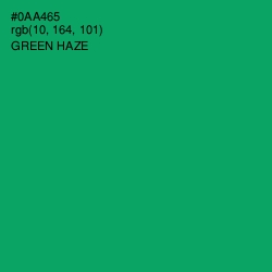 #0AA465 - Green Haze Color Image