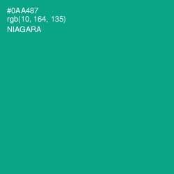 #0AA487 - Niagara Color Image