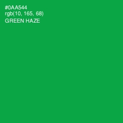 #0AA544 - Green Haze Color Image