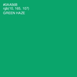 #0AA56B - Green Haze Color Image