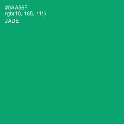 #0AA56F - Jade Color Image