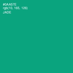 #0AA57E - Jade Color Image