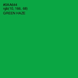 #0AA644 - Green Haze Color Image