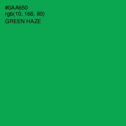 #0AA650 - Green Haze Color Image