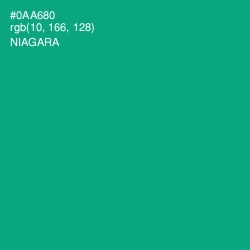 #0AA680 - Niagara Color Image