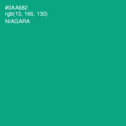 #0AA682 - Niagara Color Image