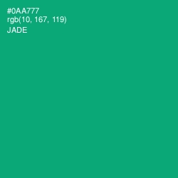 #0AA777 - Jade Color Image