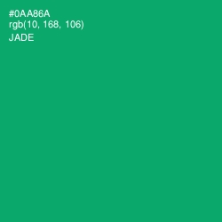 #0AA86A - Jade Color Image