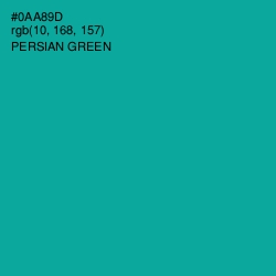 #0AA89D - Persian Green Color Image