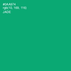 #0AA974 - Jade Color Image