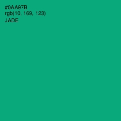 #0AA97B - Jade Color Image