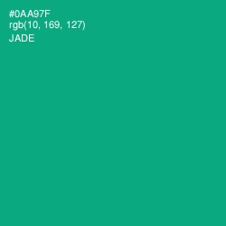 #0AA97F - Jade Color Image