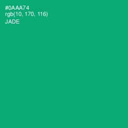 #0AAA74 - Jade Color Image