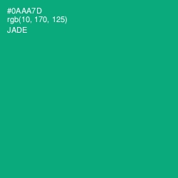 #0AAA7D - Jade Color Image