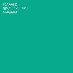 #0AAA8D - Niagara Color Image