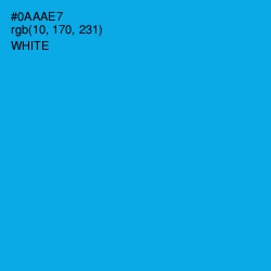 #0AAAE7 - Cerulean Color Image