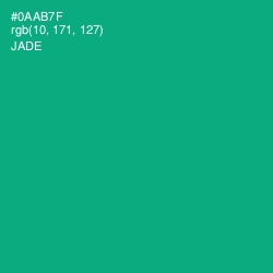 #0AAB7F - Jade Color Image