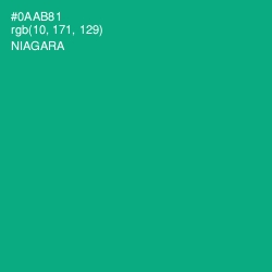 #0AAB81 - Niagara Color Image