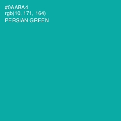 #0AABA4 - Persian Green Color Image