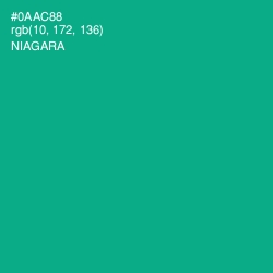 #0AAC88 - Niagara Color Image