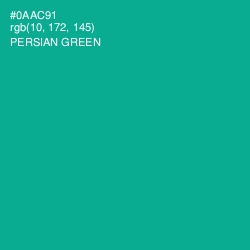 #0AAC91 - Persian Green Color Image