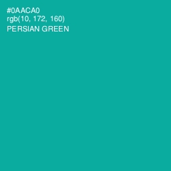 #0AACA0 - Persian Green Color Image