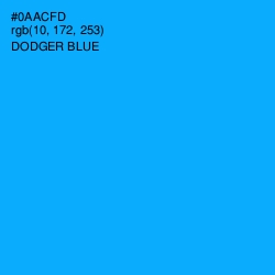 #0AACFD - Dodger Blue Color Image