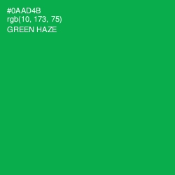 #0AAD4B - Green Haze Color Image