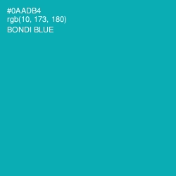 #0AADB4 - Bondi Blue Color Image