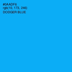 #0AADF6 - Dodger Blue Color Image