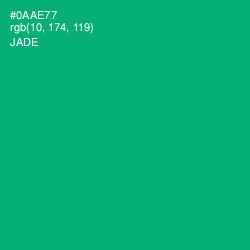 #0AAE77 - Jade Color Image