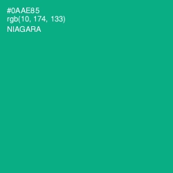 #0AAE85 - Niagara Color Image