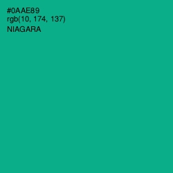 #0AAE89 - Niagara Color Image