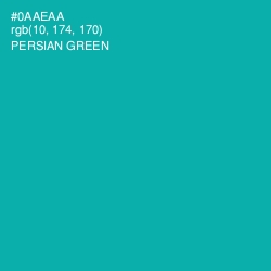 #0AAEAA - Persian Green Color Image