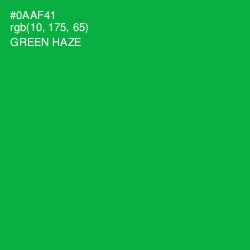 #0AAF41 - Green Haze Color Image
