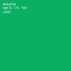 #0AAF64 - Jade Color Image