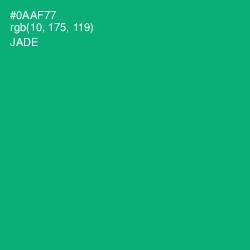 #0AAF77 - Jade Color Image