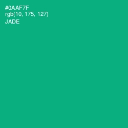 #0AAF7F - Jade Color Image