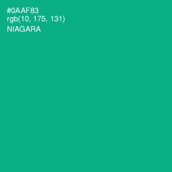 #0AAF83 - Niagara Color Image