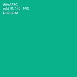 #0AAF8C - Niagara Color Image