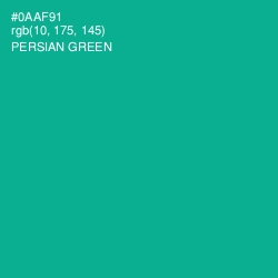 #0AAF91 - Persian Green Color Image