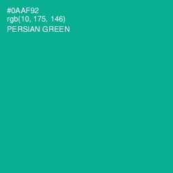 #0AAF92 - Persian Green Color Image