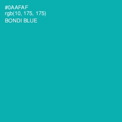 #0AAFAF - Bondi Blue Color Image