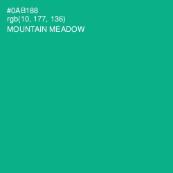 #0AB188 - Mountain Meadow Color Image