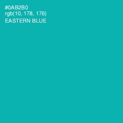 #0AB2B0 - Eastern Blue Color Image