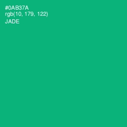 #0AB37A - Jade Color Image